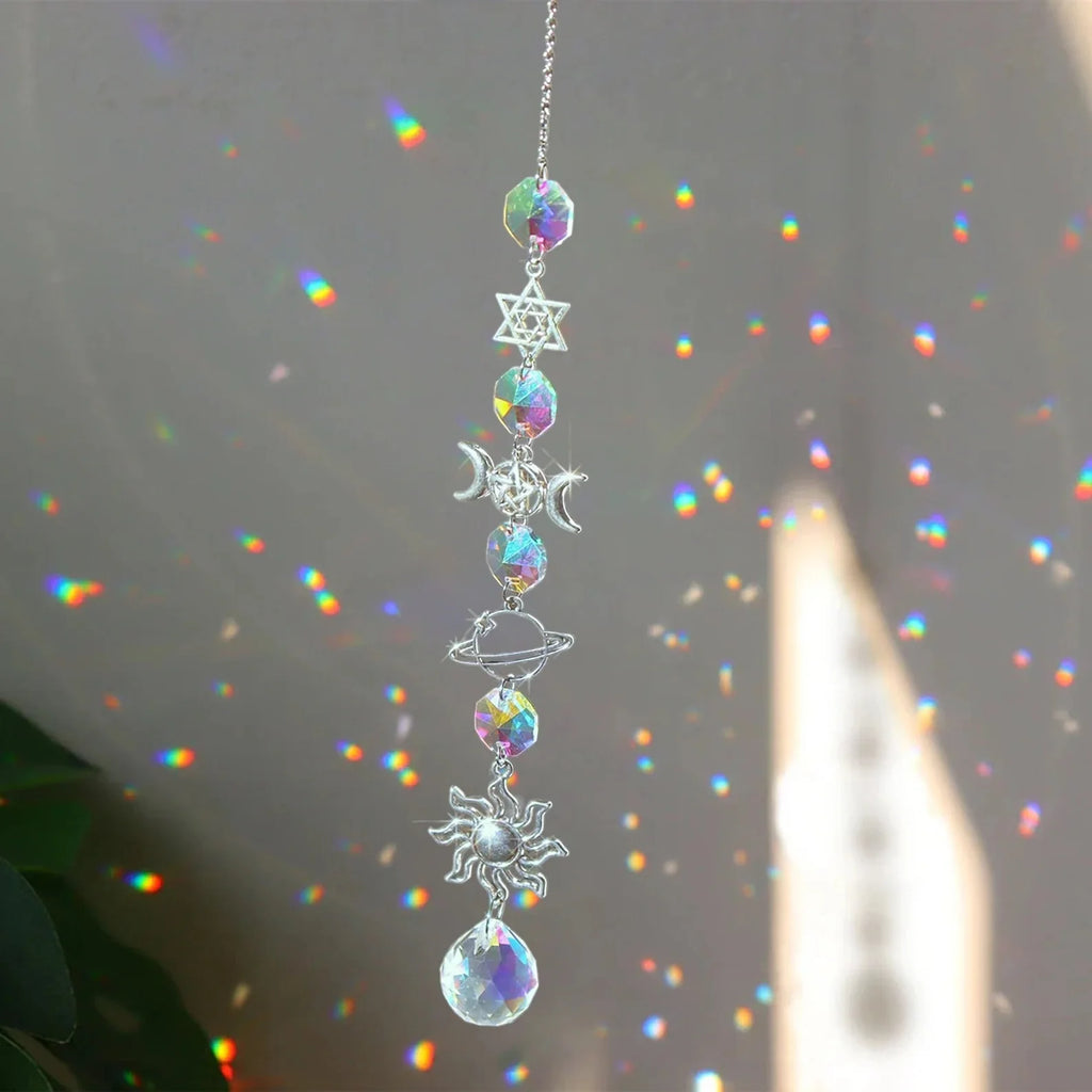 Crystal Wind Chime Rainbow Making Sun Catcher Pendant