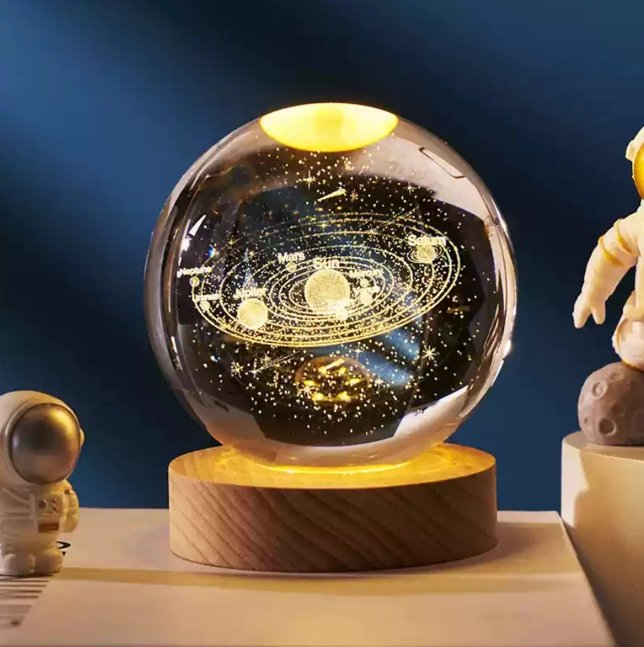 Crystal Ball 3D Atmosphere Saturn Solar System MoonPlanets Crystal Ball Glass Ball Home Decoration Valentine's Day Gift Ornament