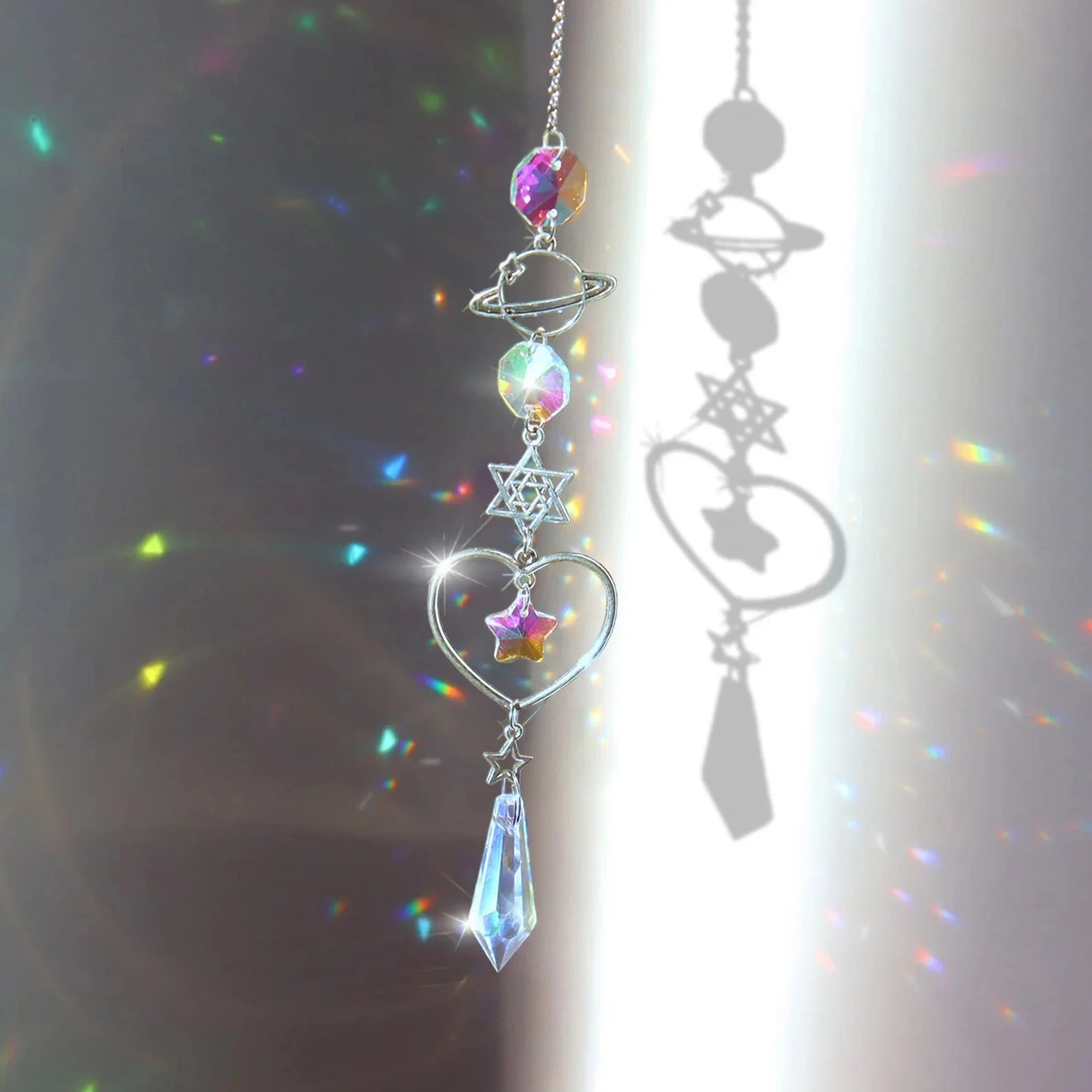 Crystal Wind Chime Rainbow Making Sun Catcher Pendant