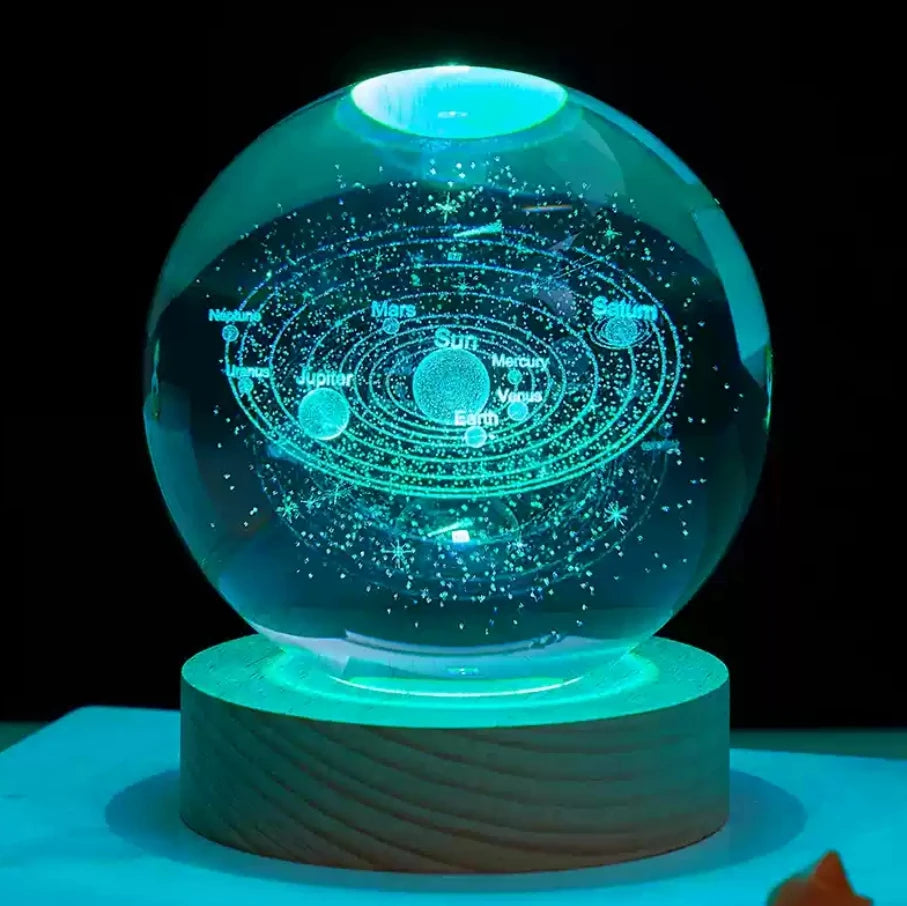 Crystal Ball 3D Atmosphere Saturn Solar System MoonPlanets Crystal Ball Glass Ball Home Decoration Valentine's Day Gift Ornament