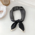 Simple stripes brocade forging 70cm small square scarf