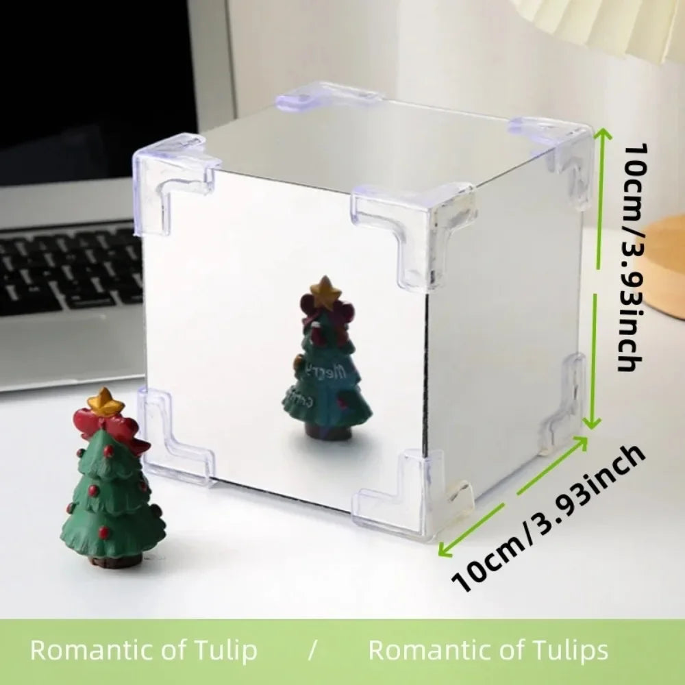 DIY Tulip Mirror Cube Lamp Handmade Craft