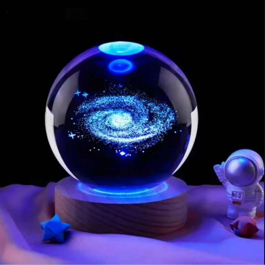Crystal Ball 3D Atmosphere Saturn Solar System MoonPlanets Crystal Ball Glass Ball Home Decoration Valentine's Day Gift Ornament