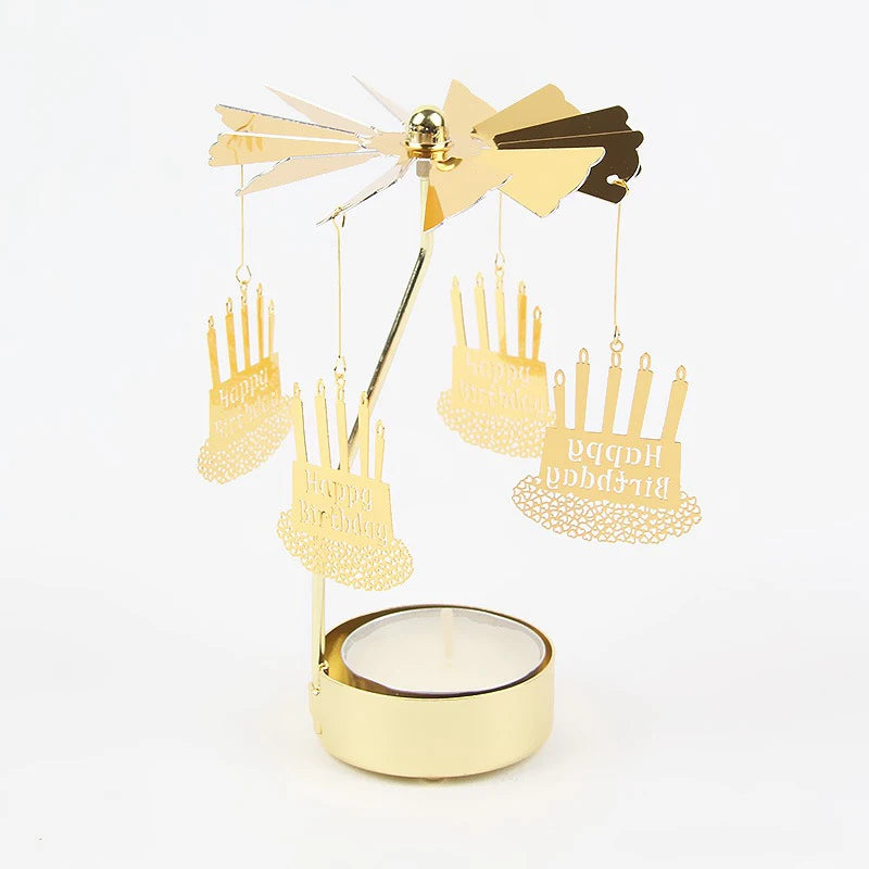 1pc Metal Hot Rotating Candle Holder