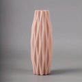 Diamond-Cut Plastic Vase - Shatterproof Imitation Ceramic Pot for Home Decor | Thick Heavy Duty Holiday Decoration