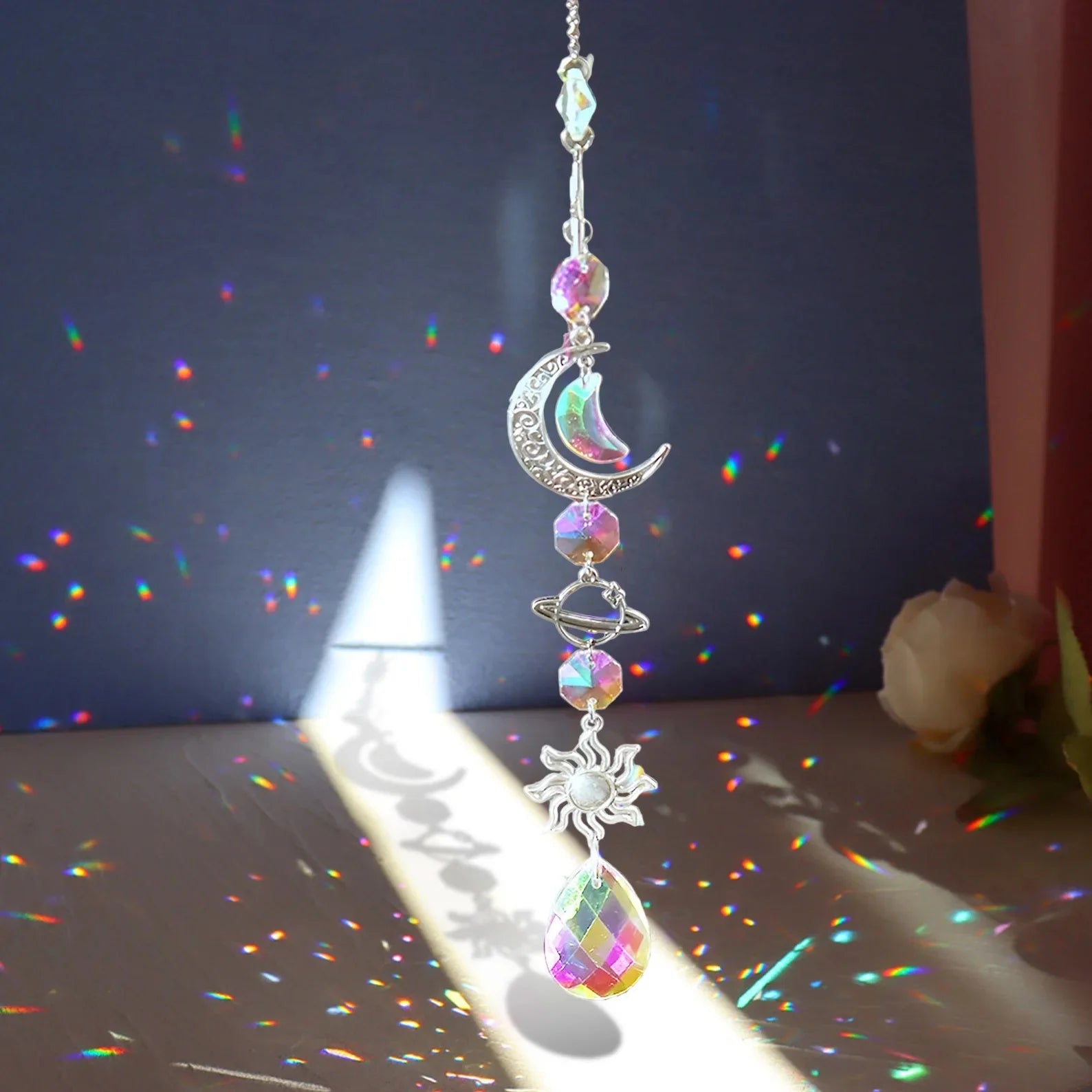 Crystal Wind Chime Rainbow Making Sun Catcher Pendant