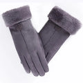 New Fashion Gloves Autumn Winter Cute Furry Warm Mitts Full Finger Mittens Women Outdoor Sport Female Gloves Screen