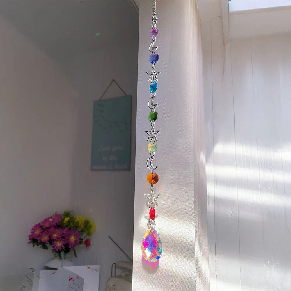 Crystal Wind Chime Rainbow Making Sun Catcher Pendant
