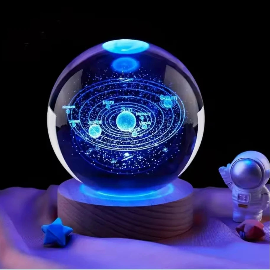 Crystal Ball 3D Atmosphere Saturn Solar System MoonPlanets Crystal Ball Glass Ball Home Decoration Valentine's Day Gift Ornament