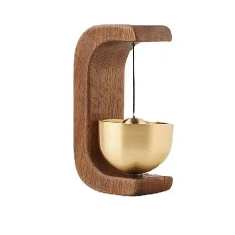 Japanese Wooden Wind Chimes Wireless Doorbell Hanging Decorations Entrance Door Bell Decorative Wind Bell for Home Opening