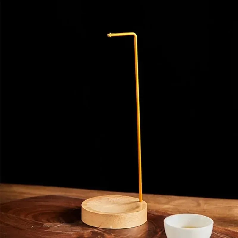 Creative Upside Down Incense Burner Incense Stick Holder Wooden Round Incense Tray Ornament Bedroom Home Yoga Decoration Crafts